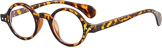 LJCZKA Small Round Blue Light Glasses for Men Women Retro Computer Glasses Clear Lens Round Frame Anti Fatigue