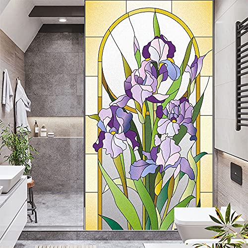 Vinilo decorativo ventana privacidad 40x80 cm morado miniatura 1