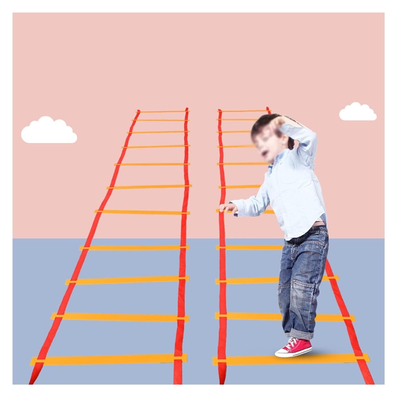 KEuLen Escalera de Agilidad, Escalera de Salto for Entrenamiento de flexibilidad en fútbol, ​​Ideal for Deportes y fútbol.(5M)