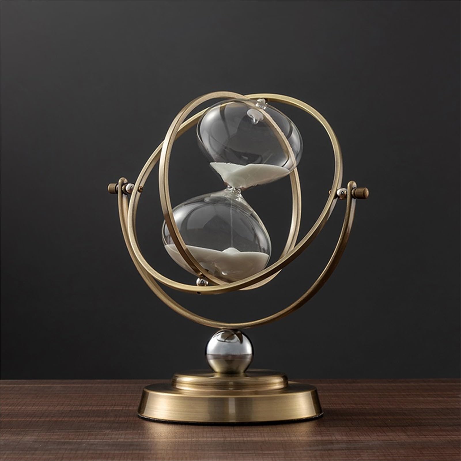 1 Stücke Vintage Sanduhr Rotierende Metall Timer Für Dekoration