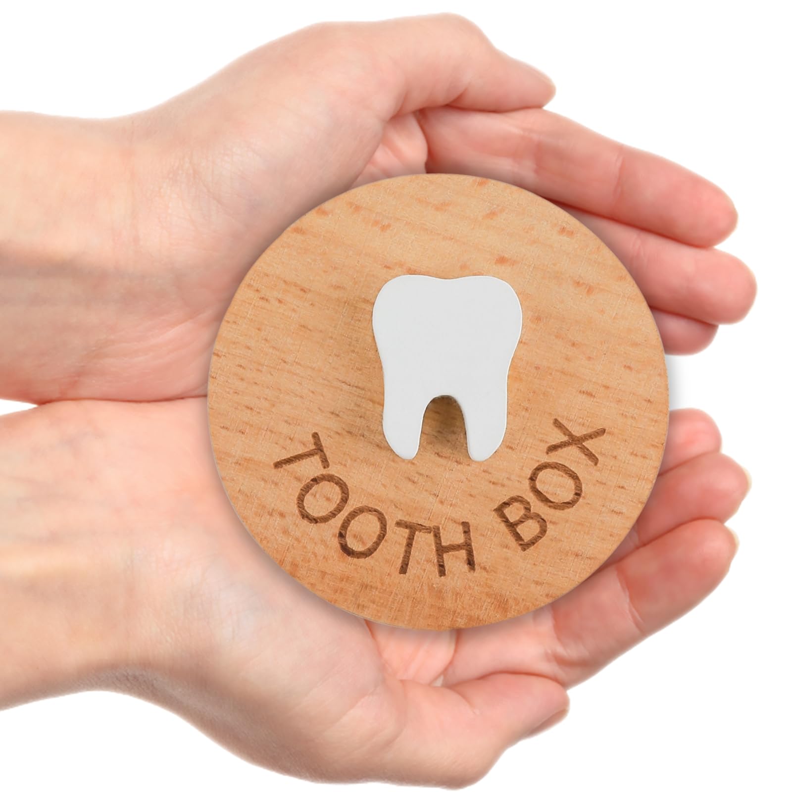 Tyqour Tooth Fairy Box for Girls 3D Wooden Carved Tooth Keepsake Storage Boxes for Kids First Lost Teeth Souvenir Dropped Holder for Kids Teeth Box Gift for Little Girl or Boy - Image 2