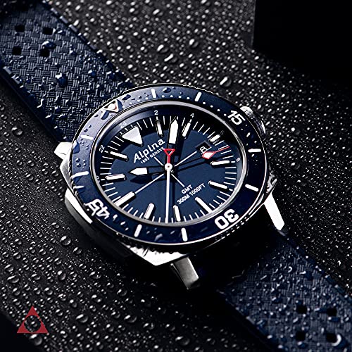 Alpina Seastrong Ladies Mother of Pearl Swiss Quartz Rubber Strap Watch4