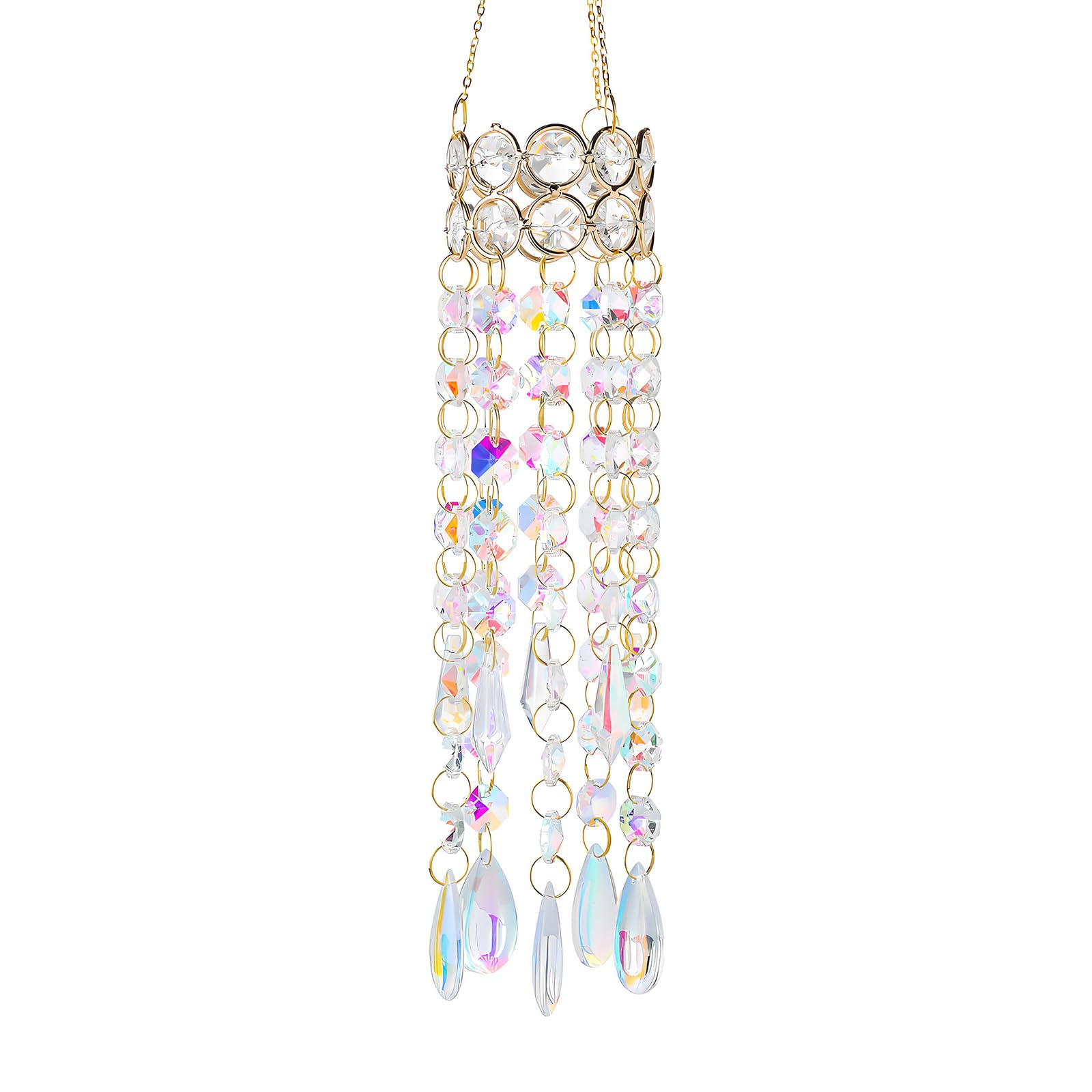 Crystal Suns Catcher Prisms Hanging Drops Home Garden Decoration Windchime Rainbows Crystal Suns Catchers Hanging Pendant Garden Suncatchers
