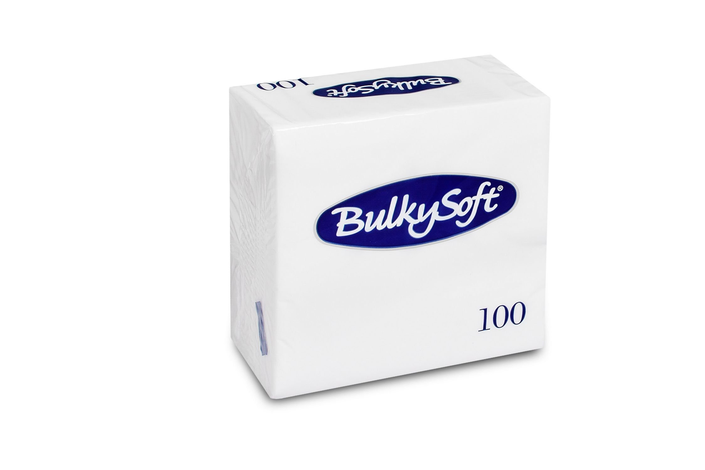 BULKY SOFT 2PLY 4 FOLD NAPKINS 33CM X 33CM 100/PK - WHITE