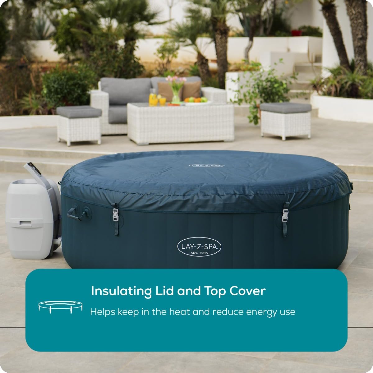 Lay-Z-Spa New York, 120 AirJet Massage System, 40% More Energy Efficient Hot Tub, Integrated EnergySense Liner, 6 Person — view 3