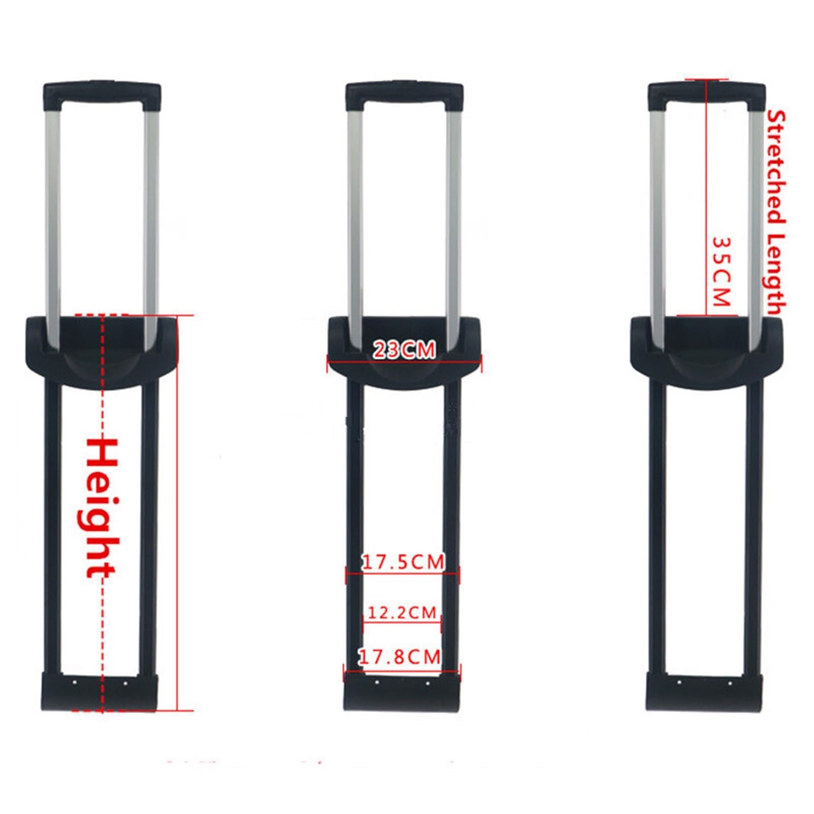 asa telescópica para Maletas Repuesto con asa de Equipaje Aluminio Externa