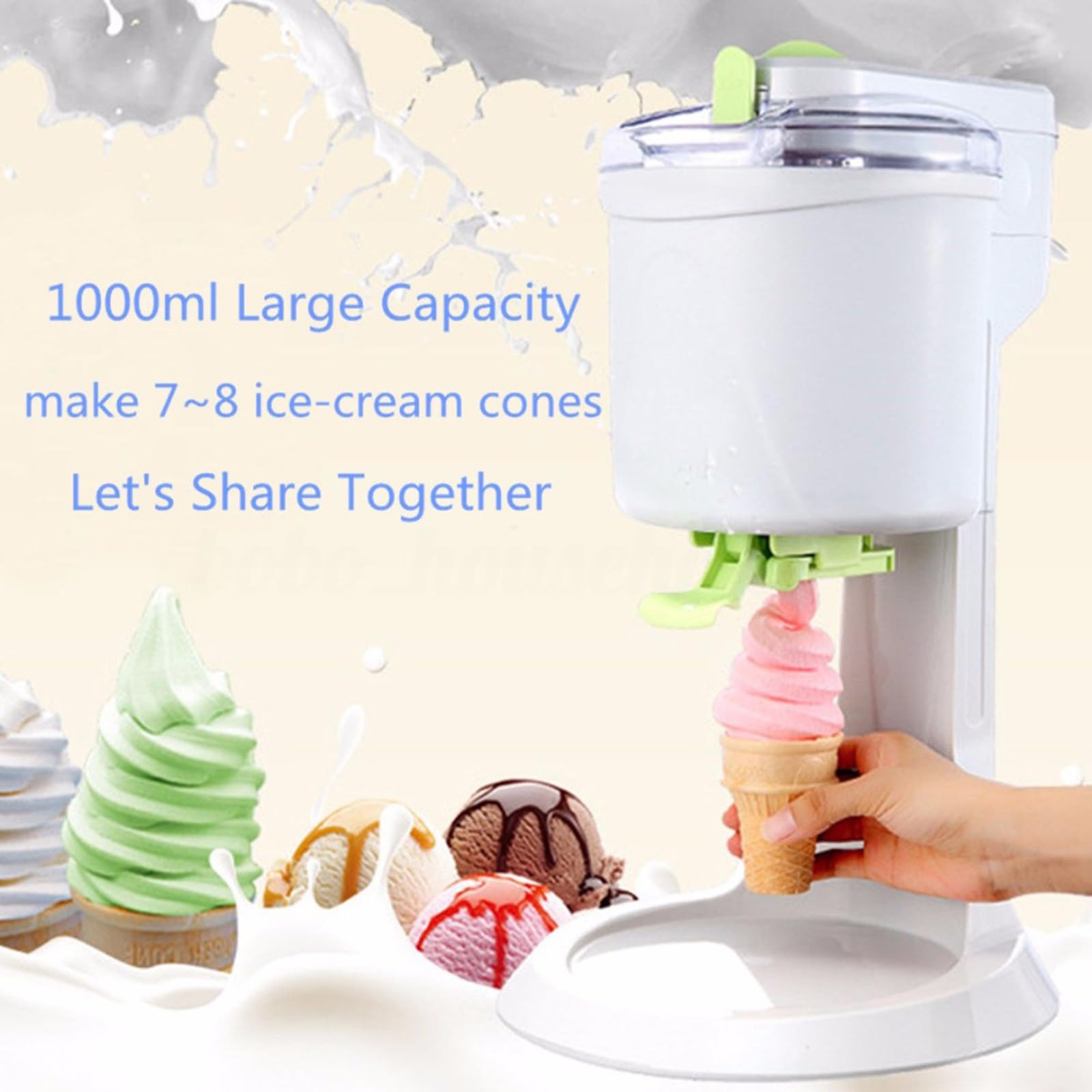 Sorbetière Sorbetiere Mini Machine à crème glacée Automatique Yaourt Sorbet Machine Maison Ménage Cuisine Gelato Maker