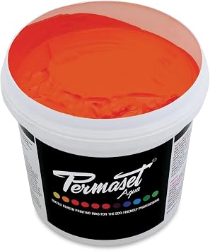 Permaset Aqua Fabric Supercover Screenprinting Inks - Orange R - 1 Liter