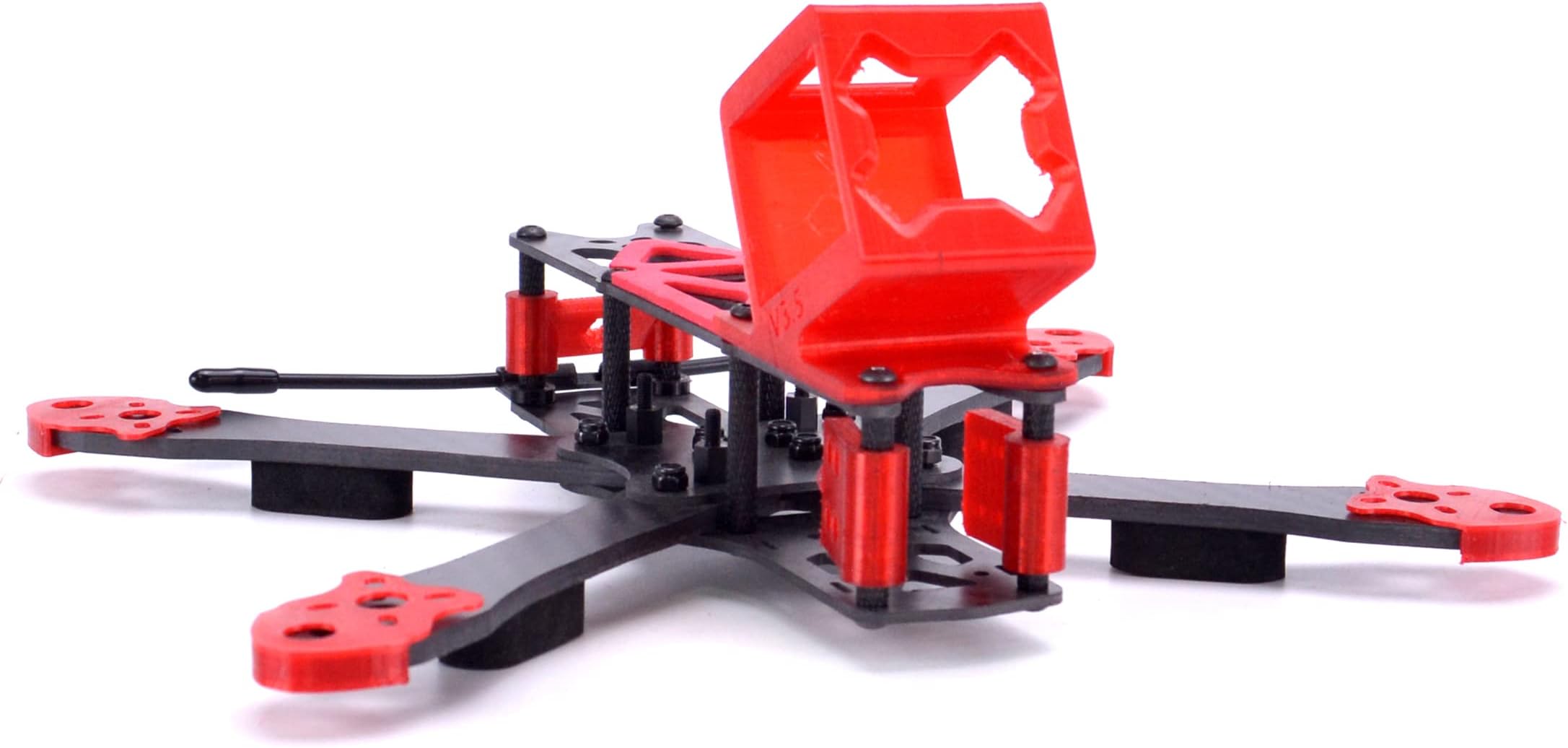 225mm FPV Racing Drone Frame 5inch Carbon Fiber Quadcopter Frame Kit with 3D Printed Camera Mount for Gopro