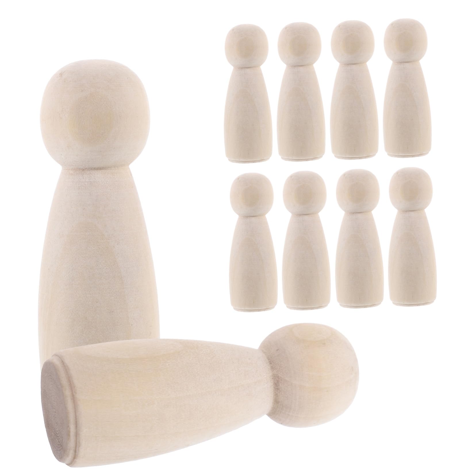 Beaupretty 50pcs Poupées en Bois à Peindre Personnages Non Finition pour Décoration DIY Art Créatif