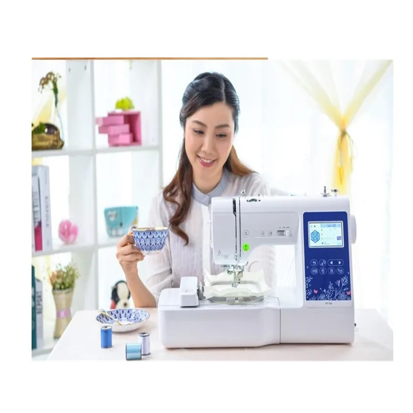 NV180 Elektryczna Skomputeryzowana Maszyna Do Szycia Haftu Na Wzór Logo Home DIY Prodct Mocna Cicha Stabilna