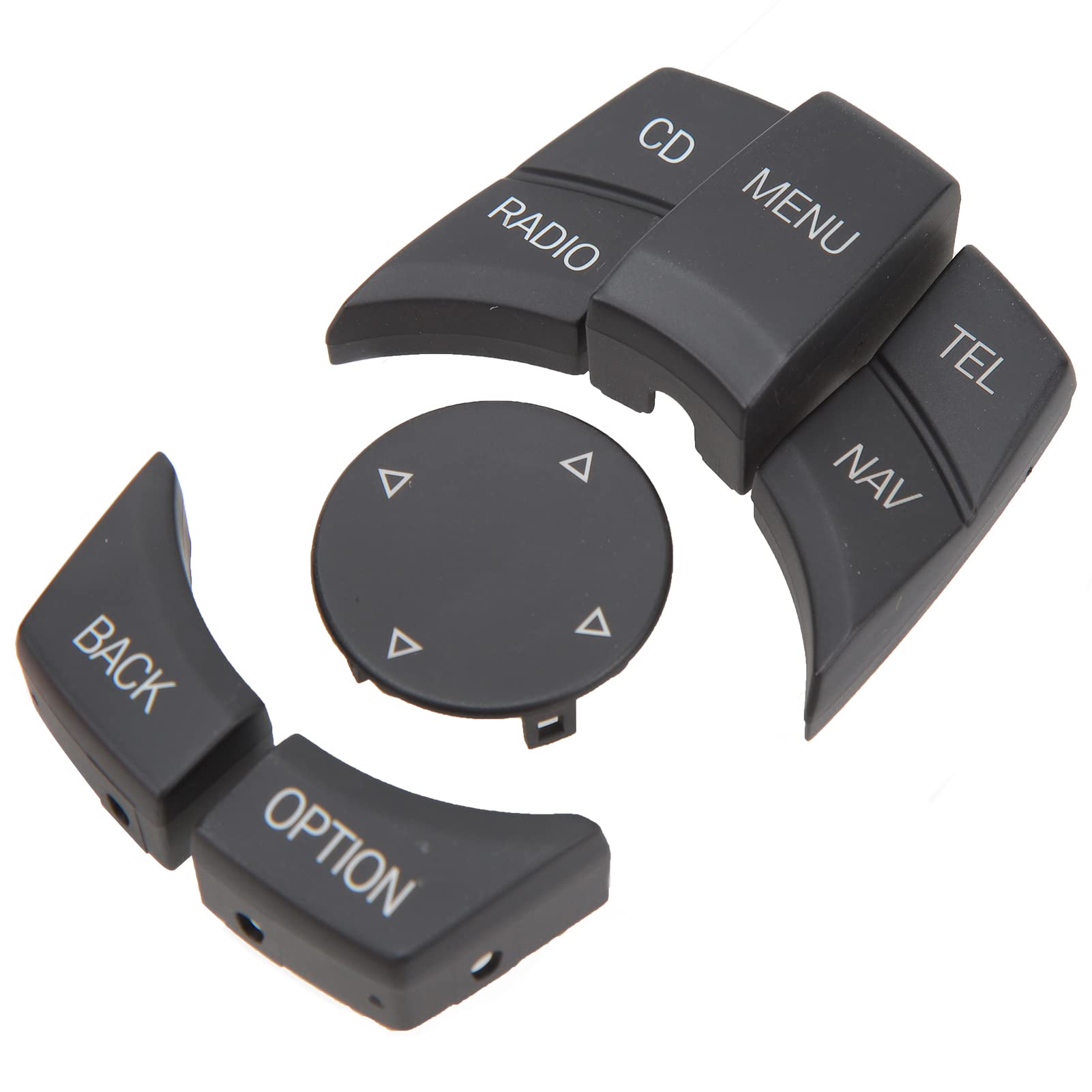 Boutons de commande multimédia ABS noir mat pour console centrale BMW Série E - 7