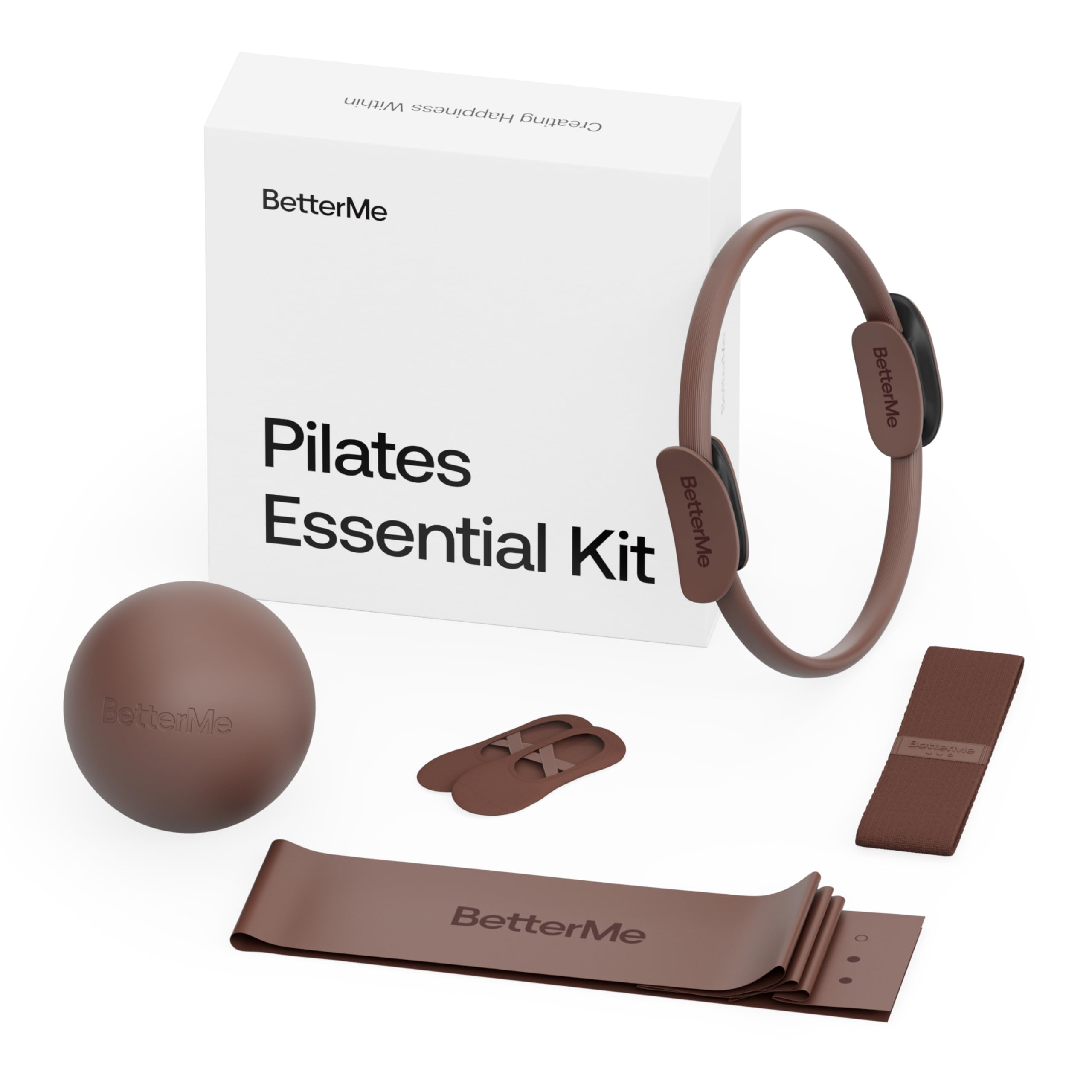 BetterMe Pilates Essential Kit - Pilates Ring, Long Resistance Bands, Pilates Loop Bands, Ball and More - Complete Home Pilates Kit for Women