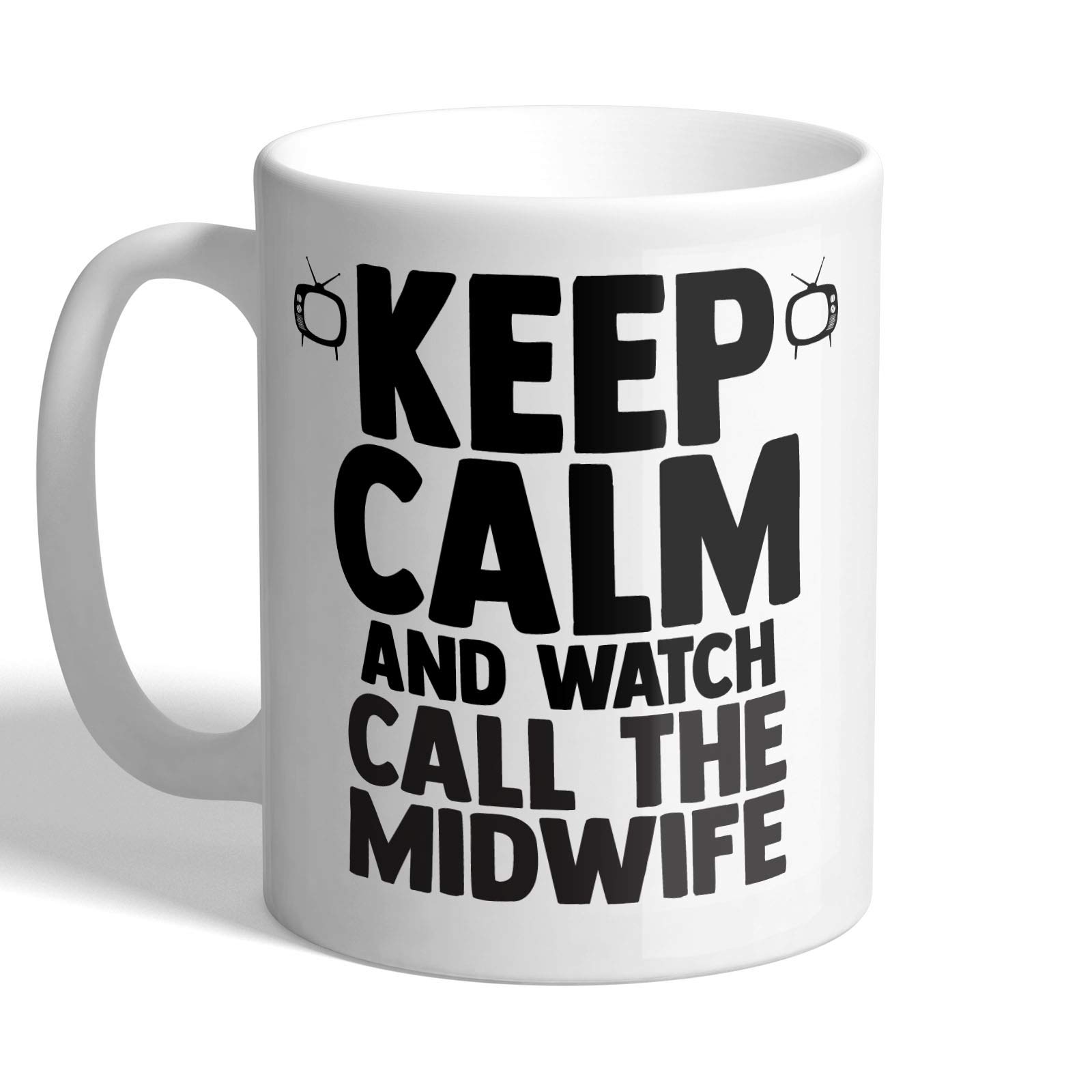 I Love Mugs Ltd White I Love Mugs - Keep Calm And Watch Call The Midwife - Mug, Ceramic, 11Fl.oz.
