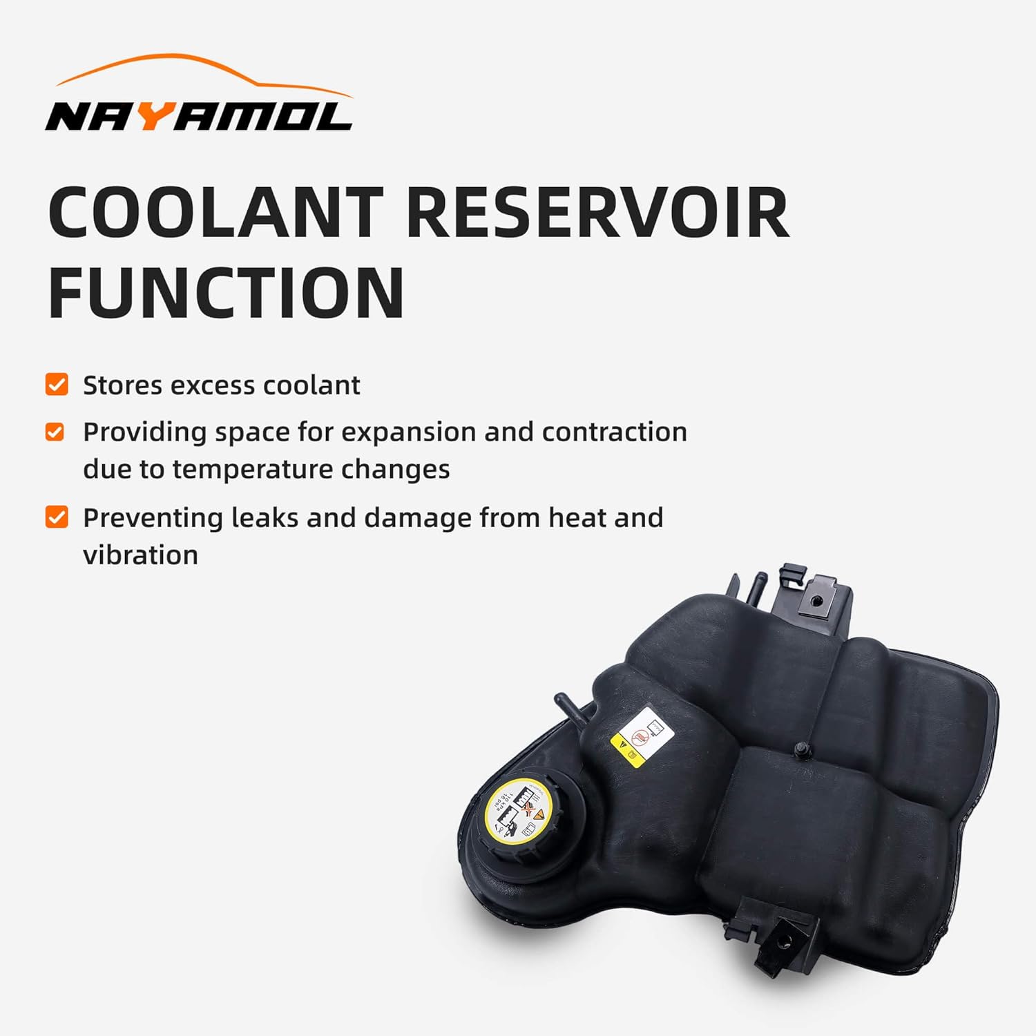 6C3Z8A080B 603-217 Front Engine Coolant Reservoir Tank with Cap Compatible with Ford Super Duty F-250 F-350 F-450 F-550 5.4L 6.0L 6.8L Excursion 6L 2003-2007 Replaces 3C3Z8A080AE