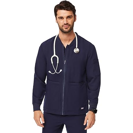 Zapote Figs Scrub Jacket: Professional Style with Comfort