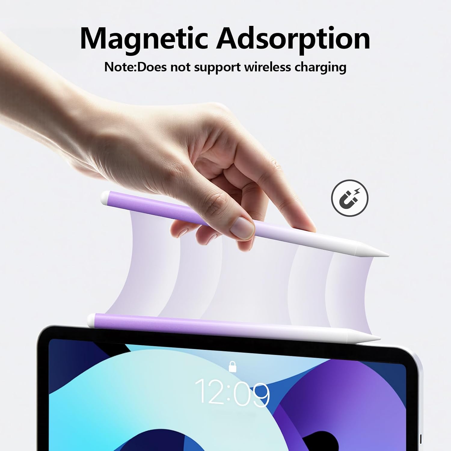 Stylus Pen for iPad 6th-11th Generation-2X Fast Charge Active Pencil Compatible with 2018-2026 Apple iPad Pro 11"/12.9"/M4, iPad Air 3/4/5/M2/M3/M4,iPad mini 5/6/7 Gen-Gradient White Purple