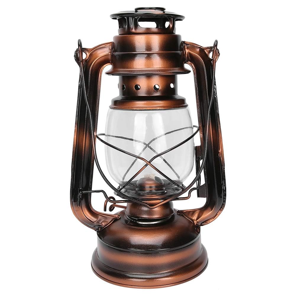 Dpofirs Petroleumlampe Notfall Große Kapazität Lange Beleuchtungszeit Bronze Ornament Geeignet für Notfälle wie Stromausfälle