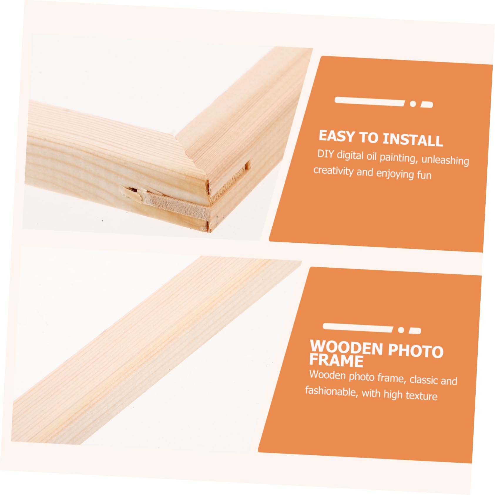 ULDIGI Oil Painting Frame Wooden Picture Frame for Canvas Strengthened Design for Home Decorati