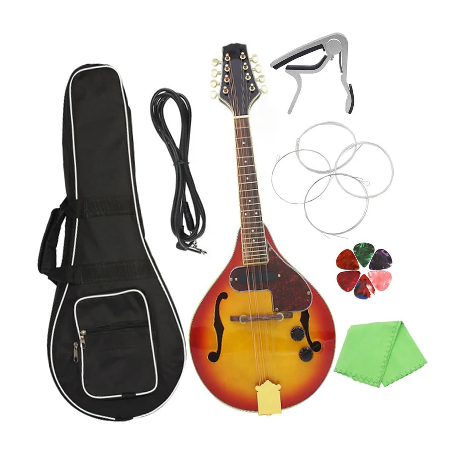 Anfängerinstrument Mandoline Mandolinenset 8 Saiten Mit Koffer Für Anfänger Für Üben Geeignet