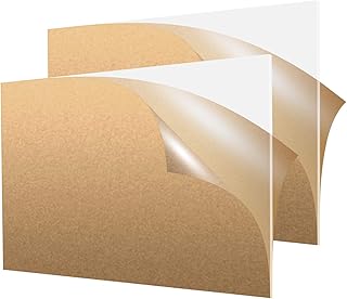 STYLEZONE Acrylic Plexiglass Plastic Sheet 6x12 Inches (2 Piece),1/8 Inch Thick Clear Cast Plastic Perspex Plate Panel for DIY Display Projects Craft