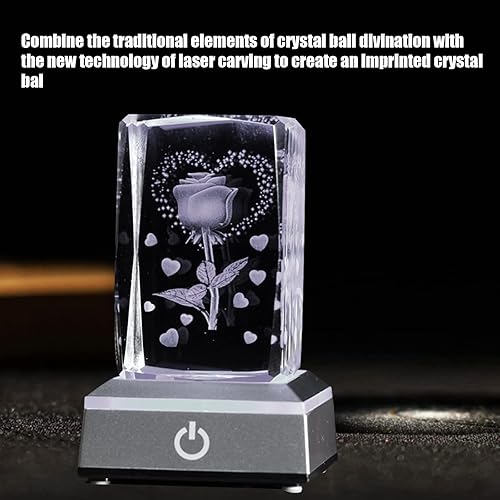 Miniatura 4 de Regalos de cumpleaños para mujer, bola de cristal 3D K9, luz nocturna creativa, lujosa y hermosa, día de San Valentín, cumpleaños, aniversarios,