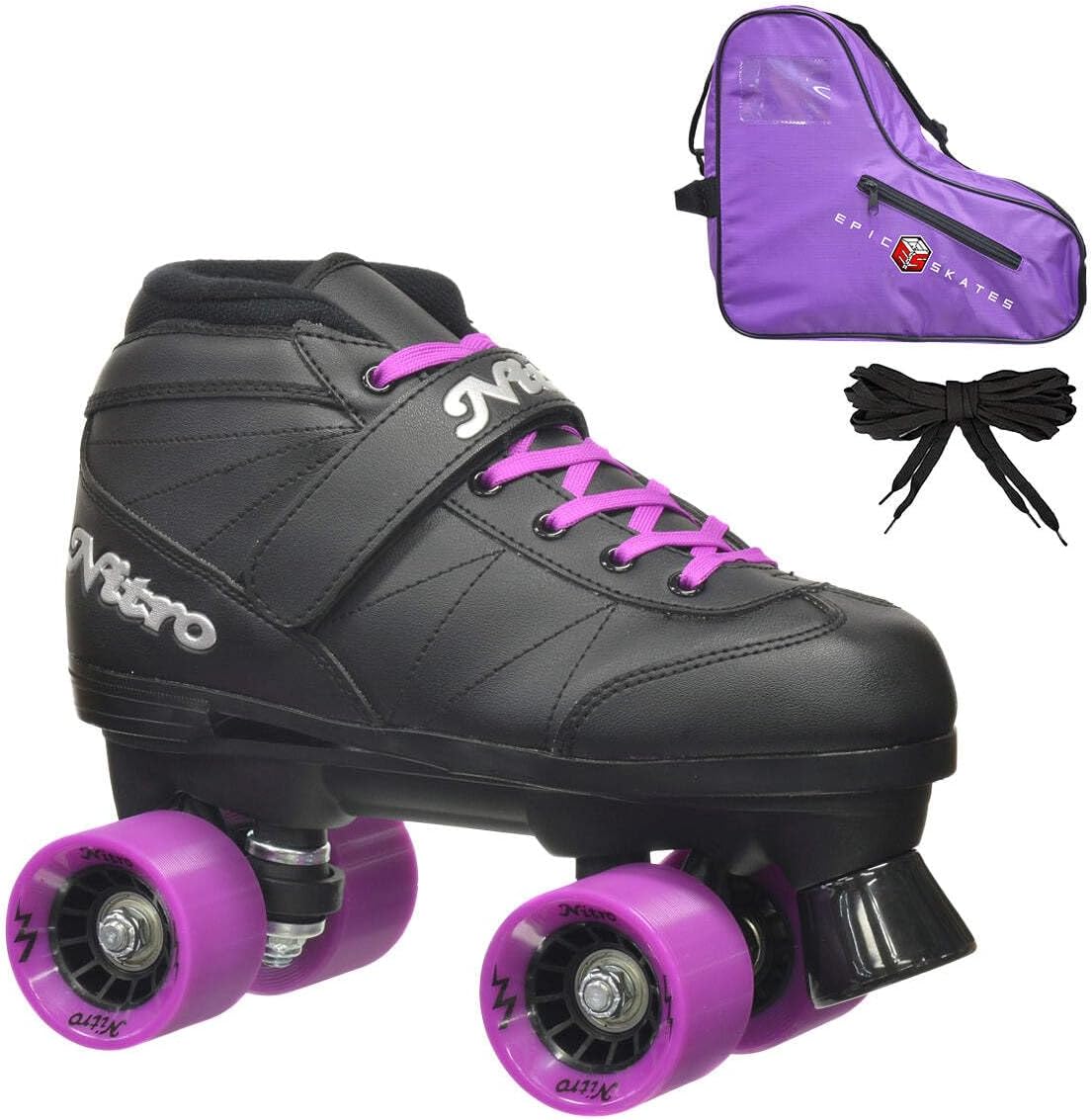 Epic Super Nitro Purple Speed Skates Package
