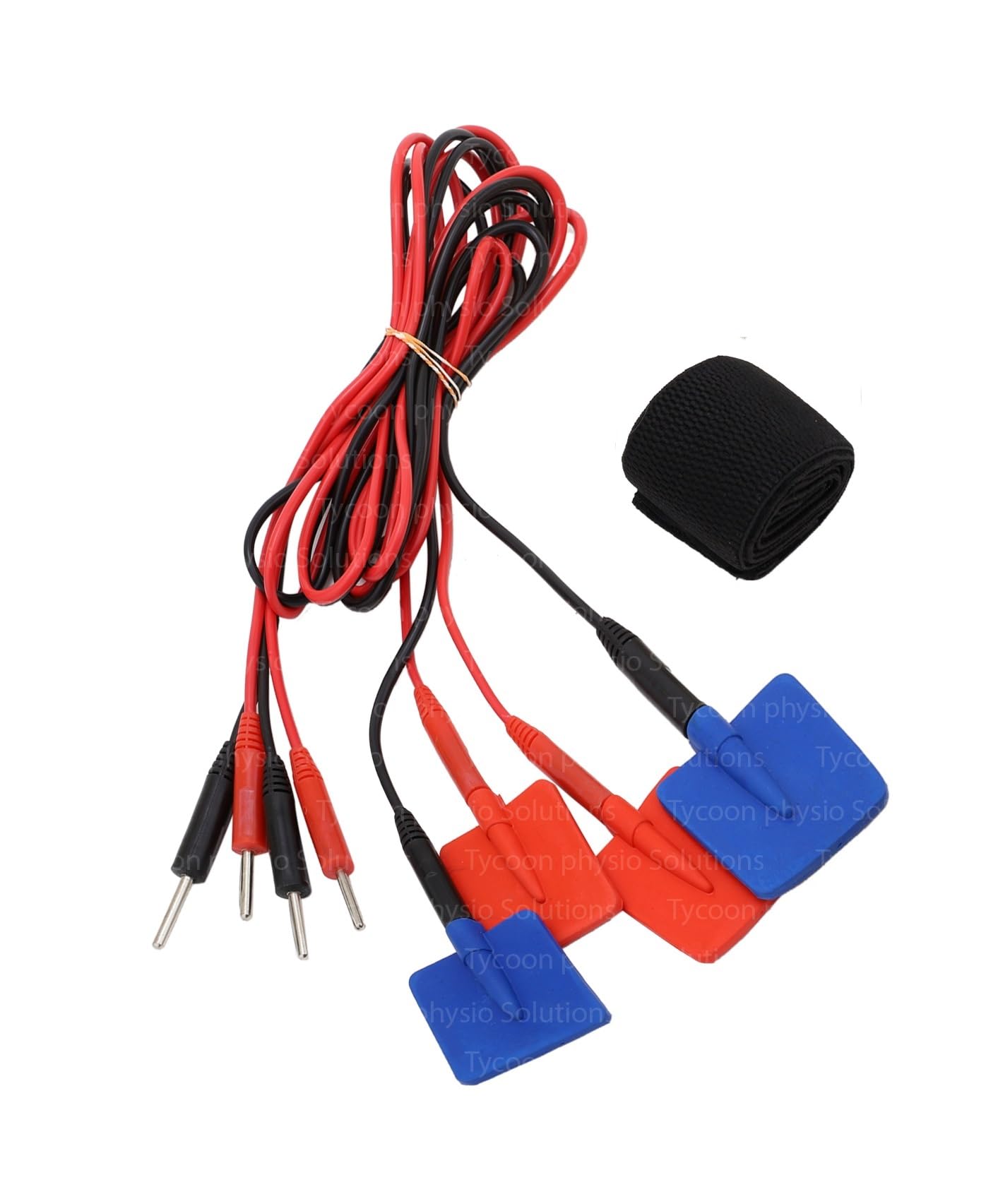 Tycoon Physio Solutions 4 IFT Wire and 4 Pad 1 Velcro Set Used For IFT MS Physiotherapy Machine Physiotherapy Machine Accessories Electrotherapy Device (IFT Wire velcro pad set)-image-8