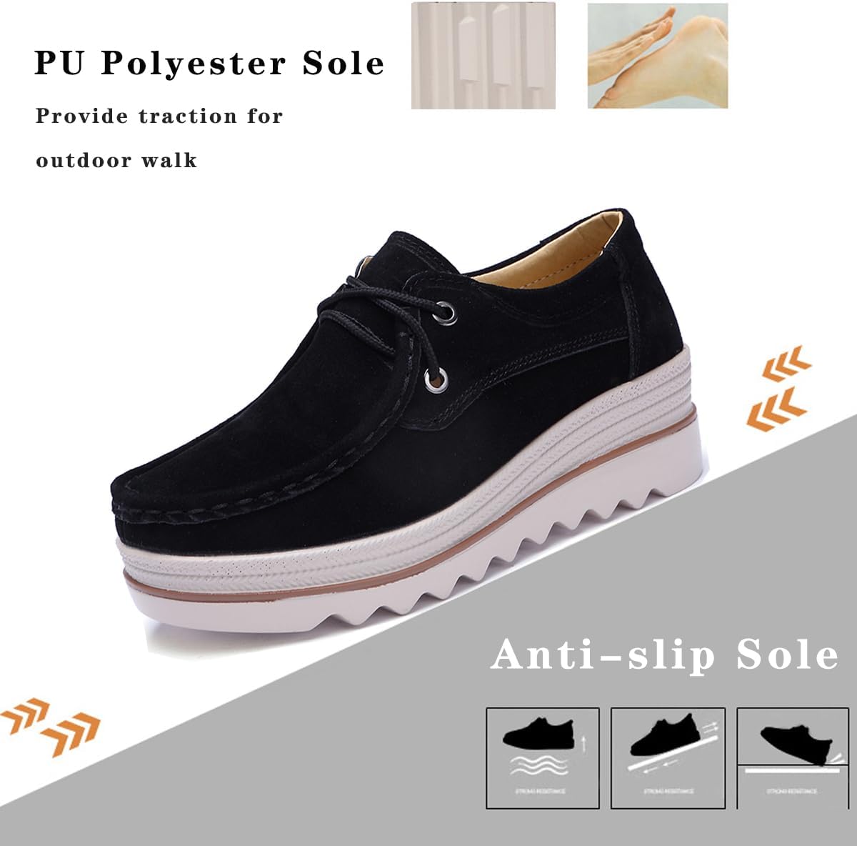 Ruiatoo Womens Slip on Loafers Comfortable Thick Soft Platform Shoes Business Casual Walking Shoes - Image 4