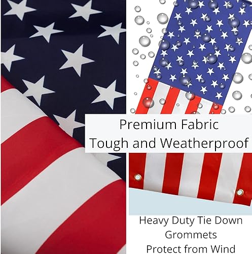 Miniatura 2 de Bandera estadounidense para puerta, banderines patrióticos de 6 pies para porche, Día de los Veteranos, Día de los Caídos, decoración de bandera