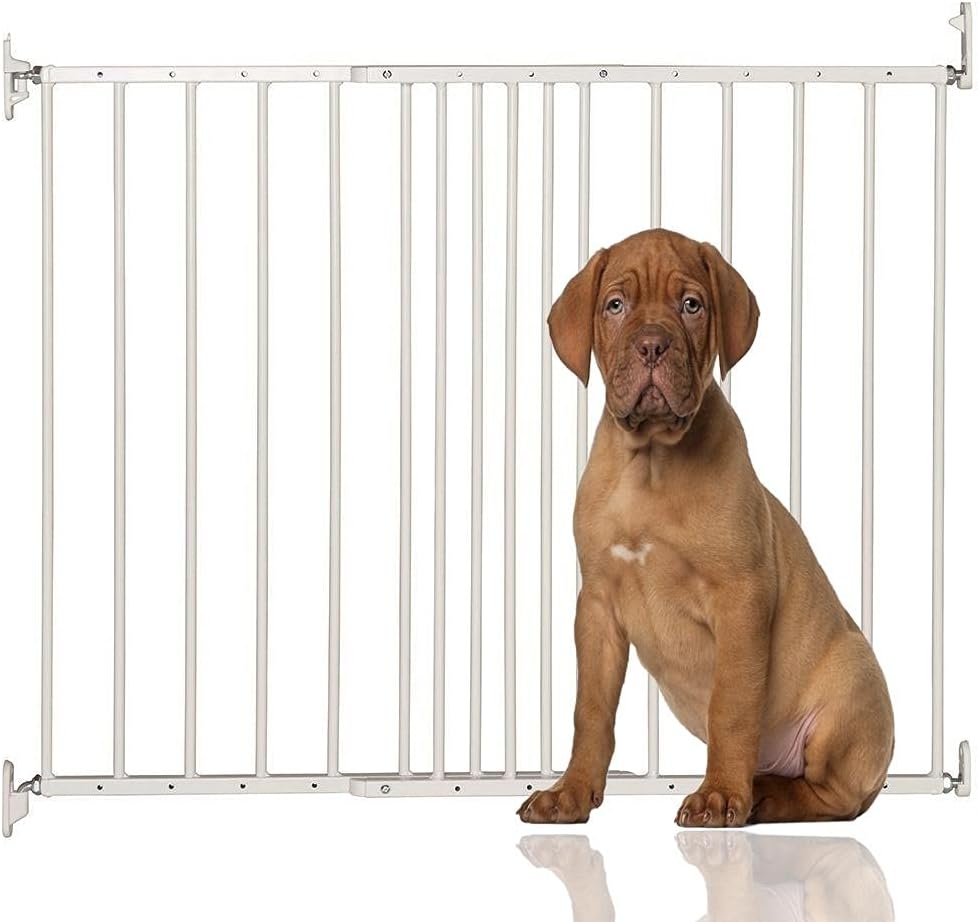 Bettacare Extending Metal Screw Fit Dog Gate, White, 62.5cm 106.8cm