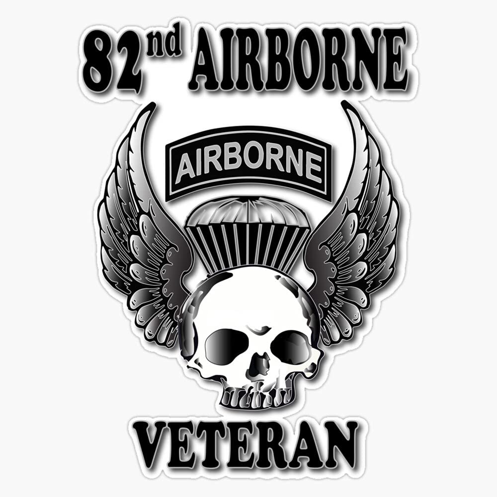 82nd Airborne Veteran Window Bumper Sticker Decal 5"