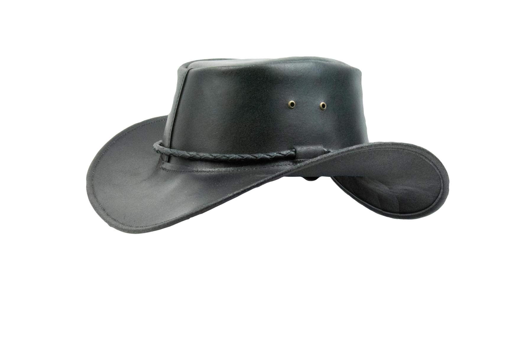 Black Jungle Kimbolton - Chapeau de Cowboy en Cuir - Chapeau de Western - Chapeau Australien