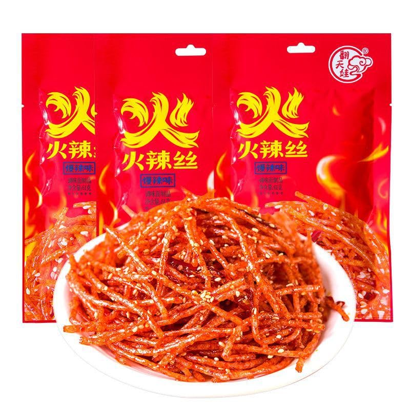 Spicy Strip - Pequeño gluten de Latiao, nostalgia de Latiao, sabor picante dulce, vegano, sabor picante y picante clásico instantáneo chino (picante