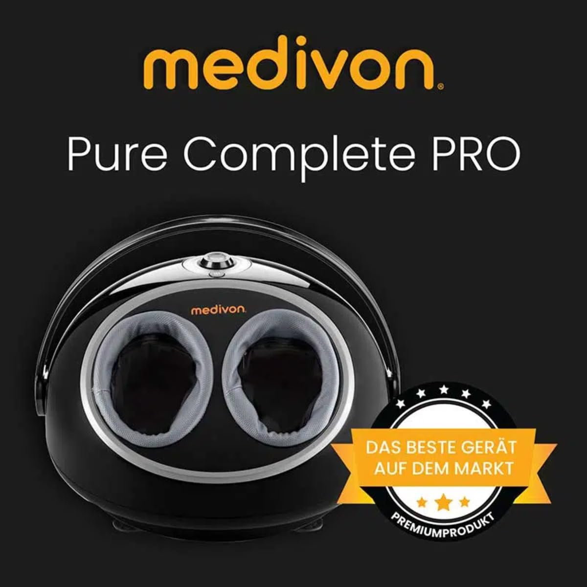 MEDIVON Pure Complete PRO Fußmassagegerät Shiatsu Massagegerät mit Wärme und Luftmassage - Fußmassagegerät elektrisch für Entspannung und bessere Durchblutung, Fussmassagegerät
