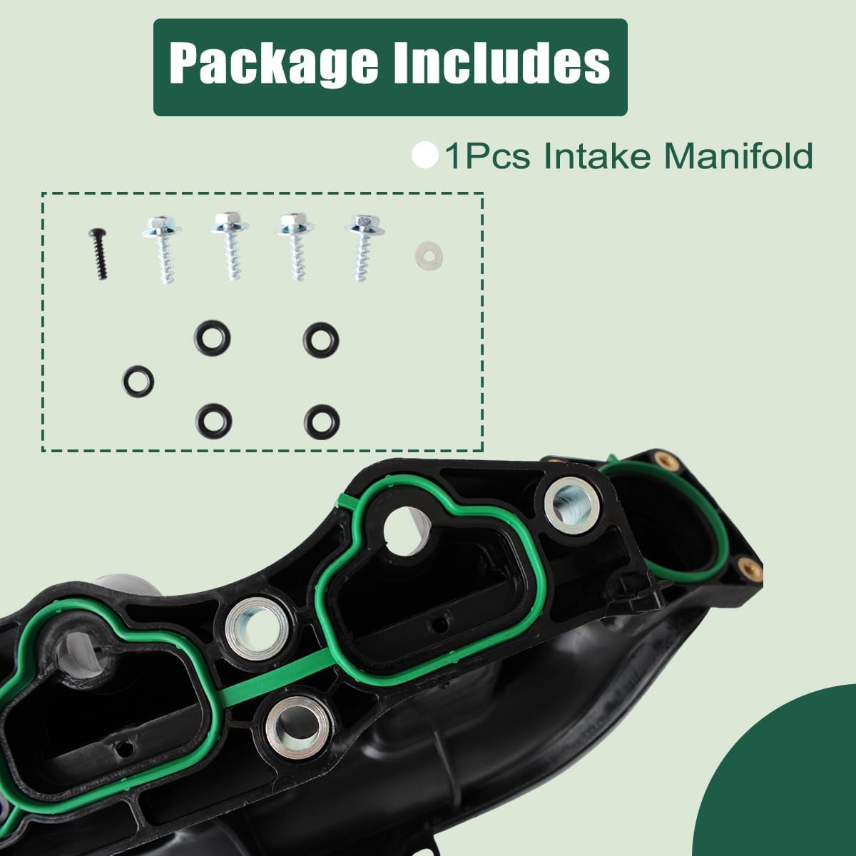 AUCERAMIC 615-380 Engine Intake Manifold Compatible with 2012-2016 Chevrolet Cruze,2012-2020 Chevrolet Sonic,2015-2020 Chevrolet Trax, 2013-2020 Buick Encore,L4 1.4L,Replaces# 25200449, 55577314