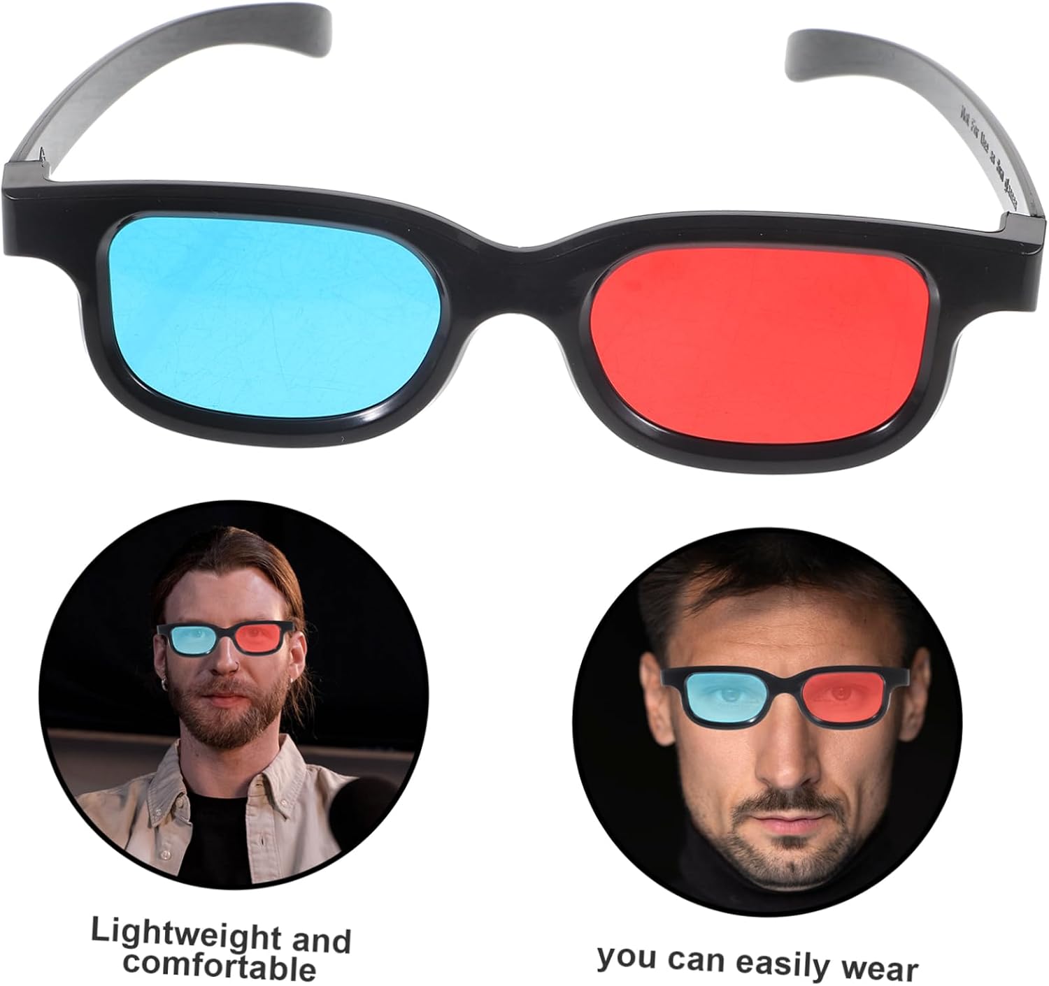 Vaguelly 4pcs Glasses for Movies Tv and Projectors Plastic Eyewear for Enhanced Viewing Flexible and Design for Effects