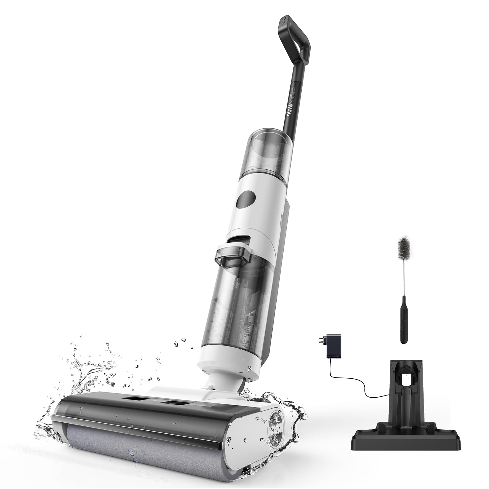 JONR ED12 Wet Dry Vacuum Cleaner Battery, Wireless Wet Dry Vacuum Cleaner Suction Mop Battery, Edge Cleaning Brush 6 mm, Self-Cleaning, 850 ml Water Tank, Anti-Confusion Hair for Hard Floors, Pet Hair