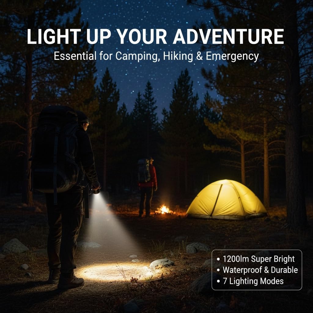1200lm Super Bright Mini Keychain Flashlight Waterproof Portable USB Rechargeable Small Key LED Key Chain Light Compact Rescue Flashlight for Camping Hiking Emergency Outdoor 7 Modes(10pcs)