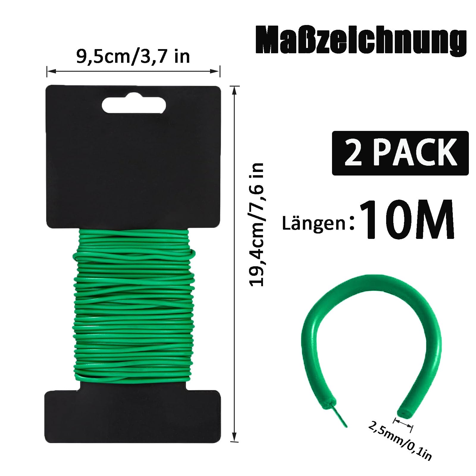 Fil Jardinage Vert, Fil De Jardin, Fil Pour Plantes, Fil De Jardinage, Fil De Fer Jardin, 2.5 Mm X 10 M Liens De Jardinage, Attache Plantes Souple | Leroy Merlin