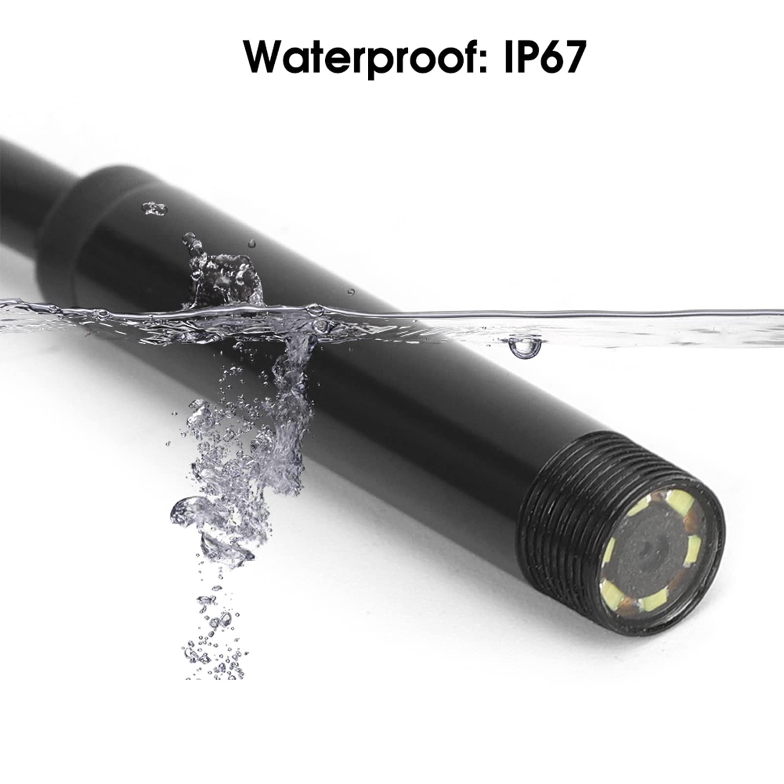 Respicefinem USB Endoscope 3 in 1 Endoscope Borescope Inspection Camera with 6 Adjustable LED 1.5M Flexible Cable IP67 TypeC USB Video Compatible with PhonesTabletsComputers