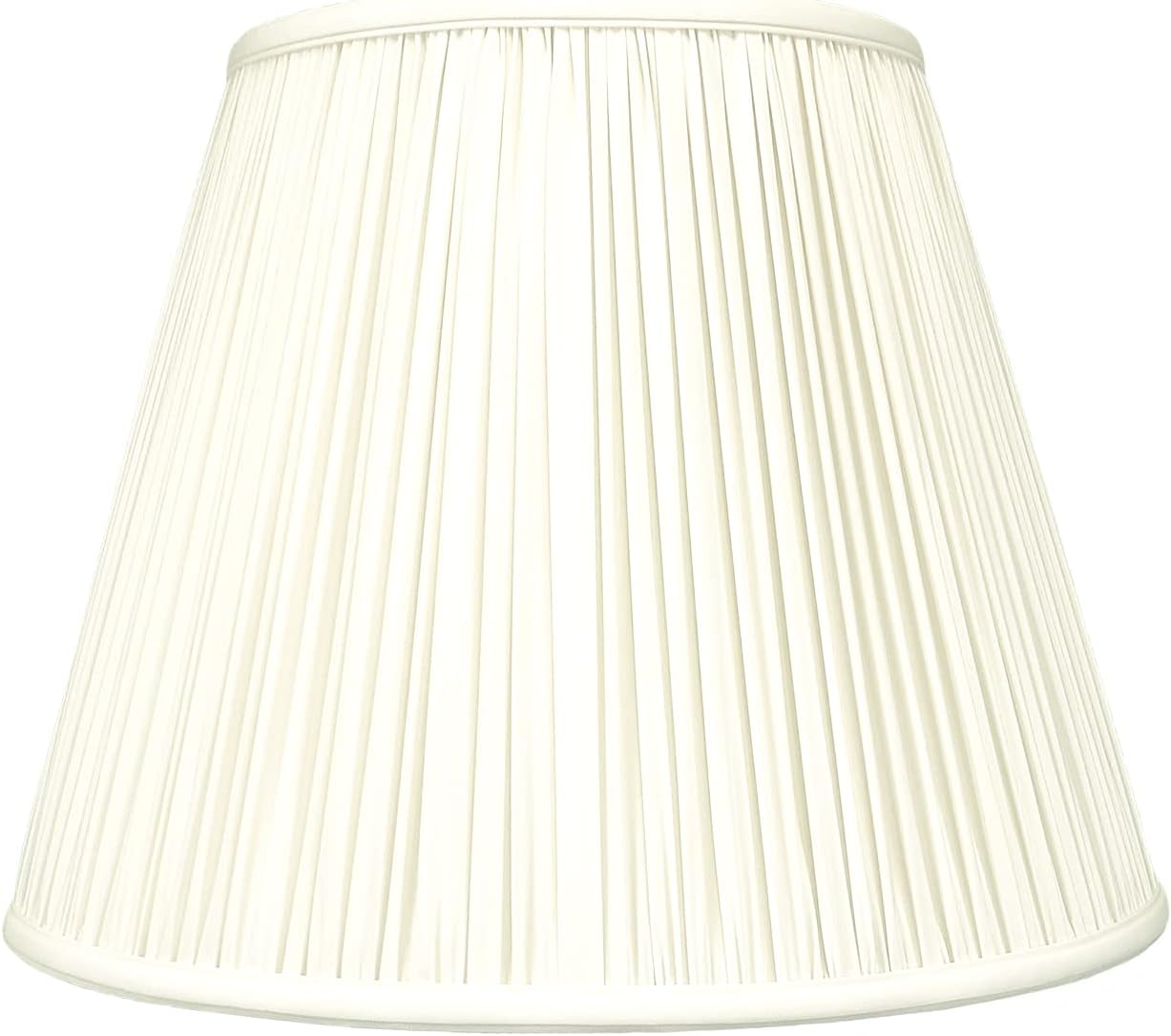 Royal Designs, Inc. Set of 2 Deep Empire Gather Pleat Basic Lamp Shade, 9 x 18 x 14 inch (Top x Bottom x Height), Eggshell, 2 Pack