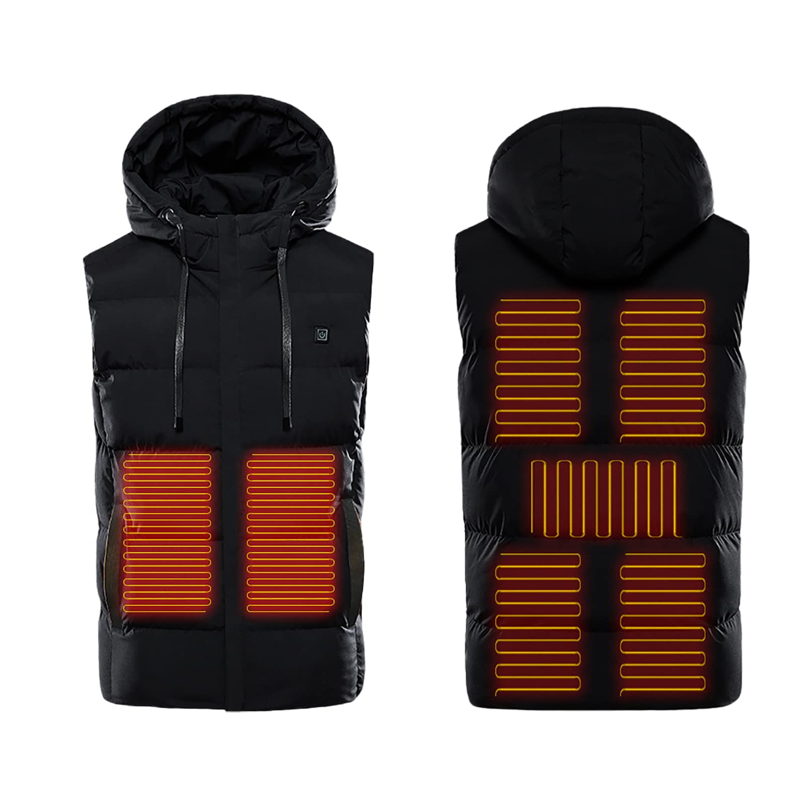 Gilet Riscaldato per Uomo 7 Zone di Riscaldamento Gilet Riscaldante Invernale Gilet Riscaldante Leggero da Uomo Gilet Caldo (Senza Batteria)