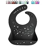 otterlove Silicone Bib - 100% Pure Platinum LFGB Baby Bibs with No Fillers - Wide Food Catching Pocket - Easy Clean - Mess Proof - Dishwasher Safe - BPA and Phthalate Free