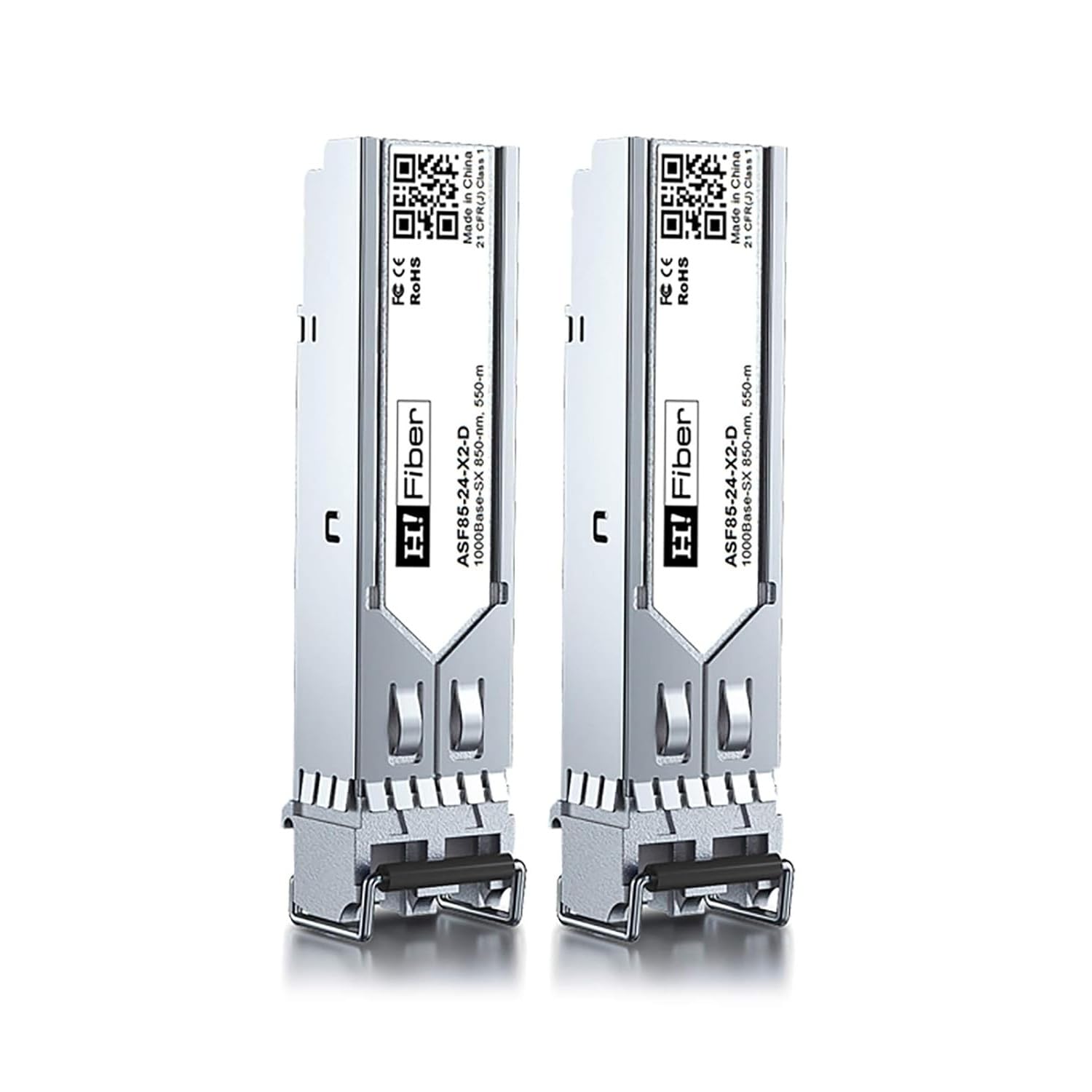 SFP Transceiver Multimode Gigabit Mini-GBIC Module 1000Base-SX Compatible Netgear AGM731F(MMF, 850nm, 550m, Dual LC,DOM), 2 Pack-image-3