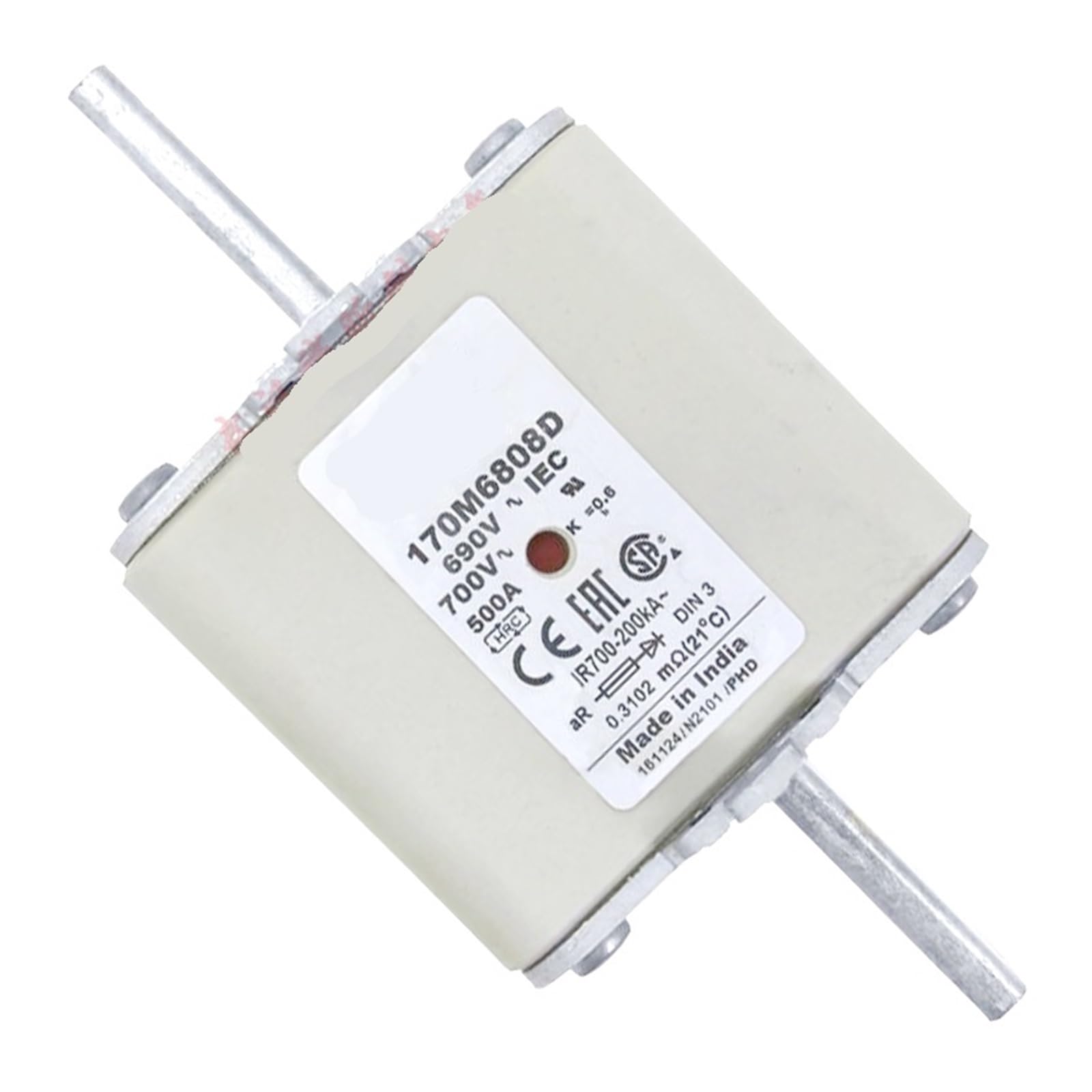 Fusible 170M6809D de alta capacidad para la protección de sistemas industriales