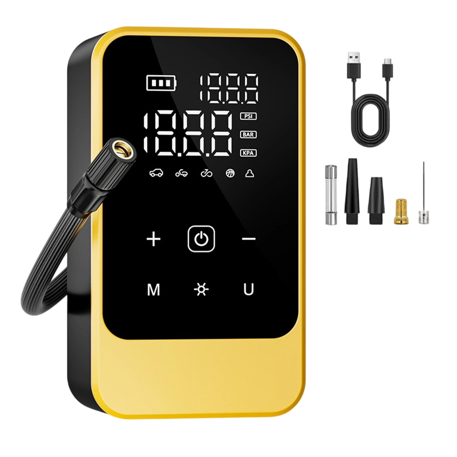 Tire Inflator Portable Air Compressor, 150 PSI Cordless Car Tire Pump, Rechargeable Battery Operated Compressor Portable Pump for Car Tires