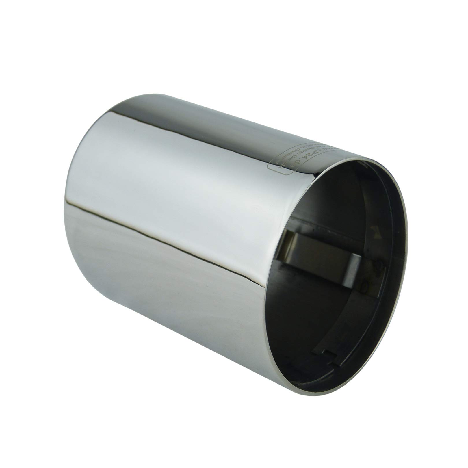 Terminale Di Scarico In Acciaio Inox Per Auto - 76mm Nero Cromato Plug &amp; Play