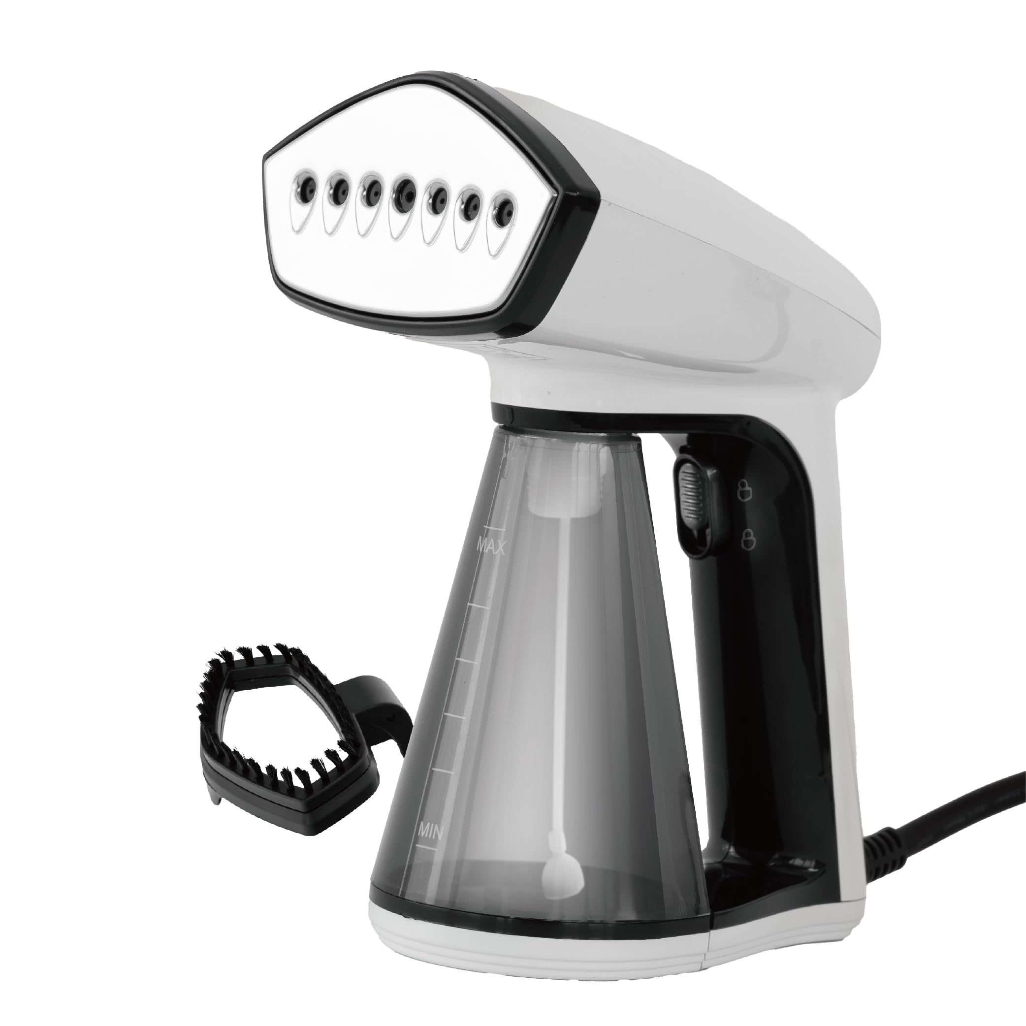 Osner Handheld Garment Steamer for clothes, 1450W Quick Heat Auto-trigger, Compact Travel Steamer, Clothes Steamer, Fabric Wrinkle Remover with Lint Brush Steam Nozzle (White)