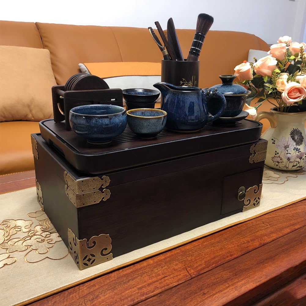 4 Angolari Protettivi In Ottone Antico - Decorativi Per Mobili, Tavoli, Cabinet, Stile Vintage - Foto 7